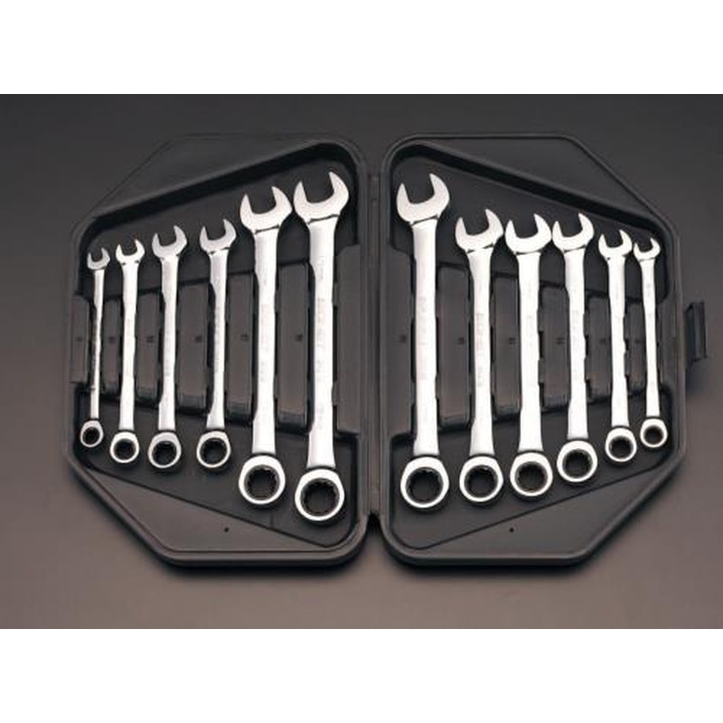 エスコ EA614DA-200 12本組コンビネーションギアレンチ 1個（ご注文単位1個）【直送品】