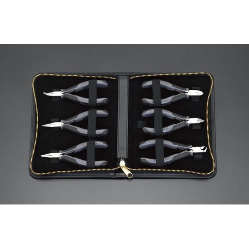 エスコ EA537HK-7 6本組精密用ニッパー・プライヤー(ESD) 1個（ご注文単位1個）【直送品】