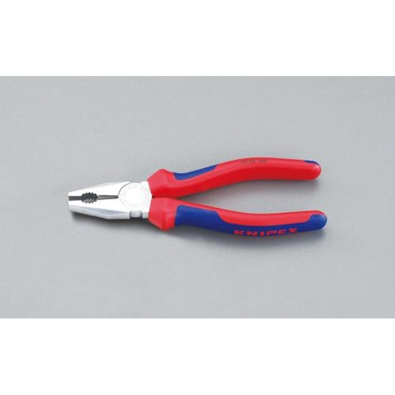 エスコ EA534KC-22 180mm電工ペンチ(グリップ付/メッキ) 1個(ご注文単位1個)【直送品】