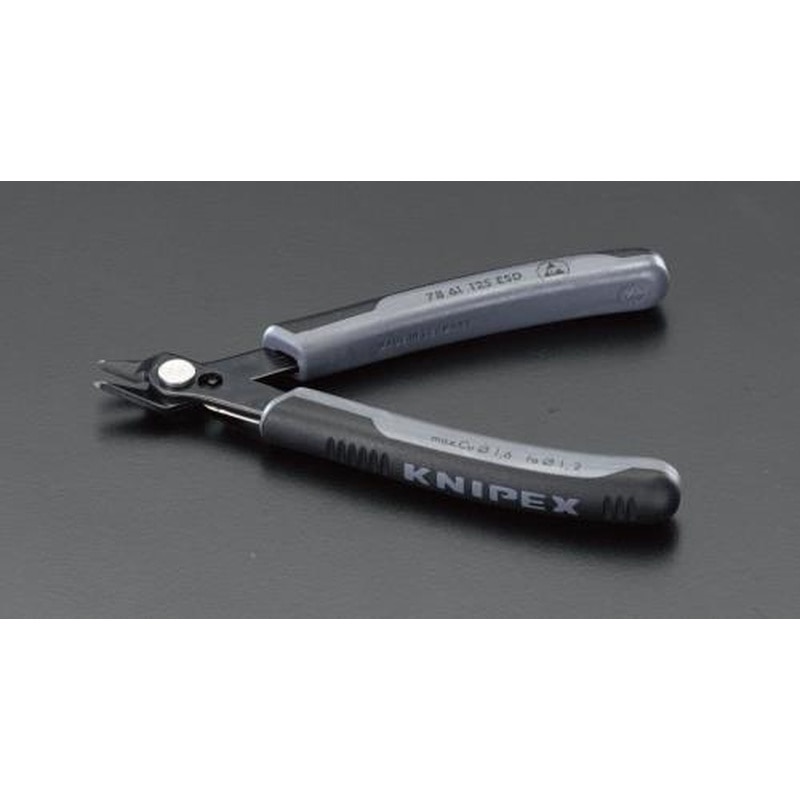 エスコ EA535KE-13 125mm精密用ニッパー(ESDグリップ) 1個（ご注文単位1個）【直送品】