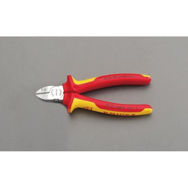 エスコ EA536KB-160A 160mm絶縁穴付ニッパー(グリップ付/メッキ) 1個（ご注文単位1個）【直送品】