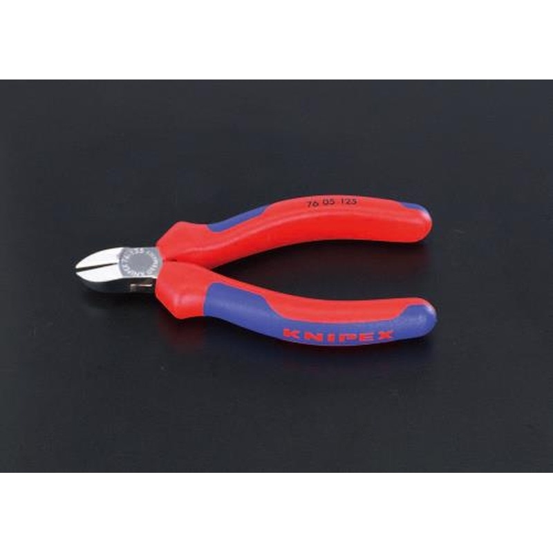 エスコ EA535KA-5 125mm精密用ニッパー(グリップ付/メッキ) 1個（ご注文単位1個）【直送品】