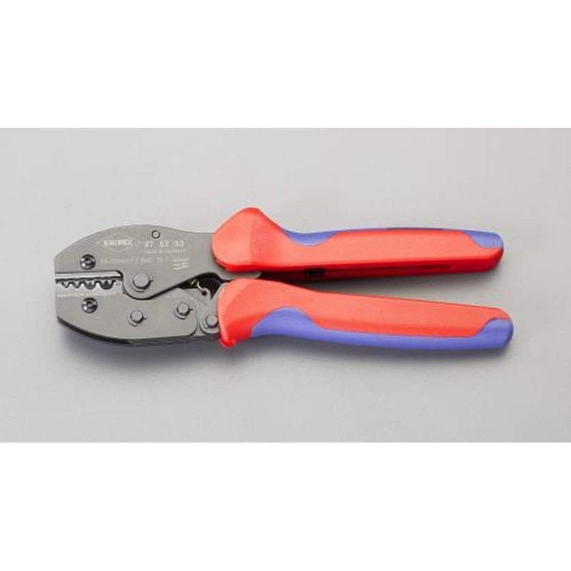 エスコ EA538KH-12 0.5-10m㎡圧着ペンチ(裸端子用) 1個(ご注文単位1個)【直送品】