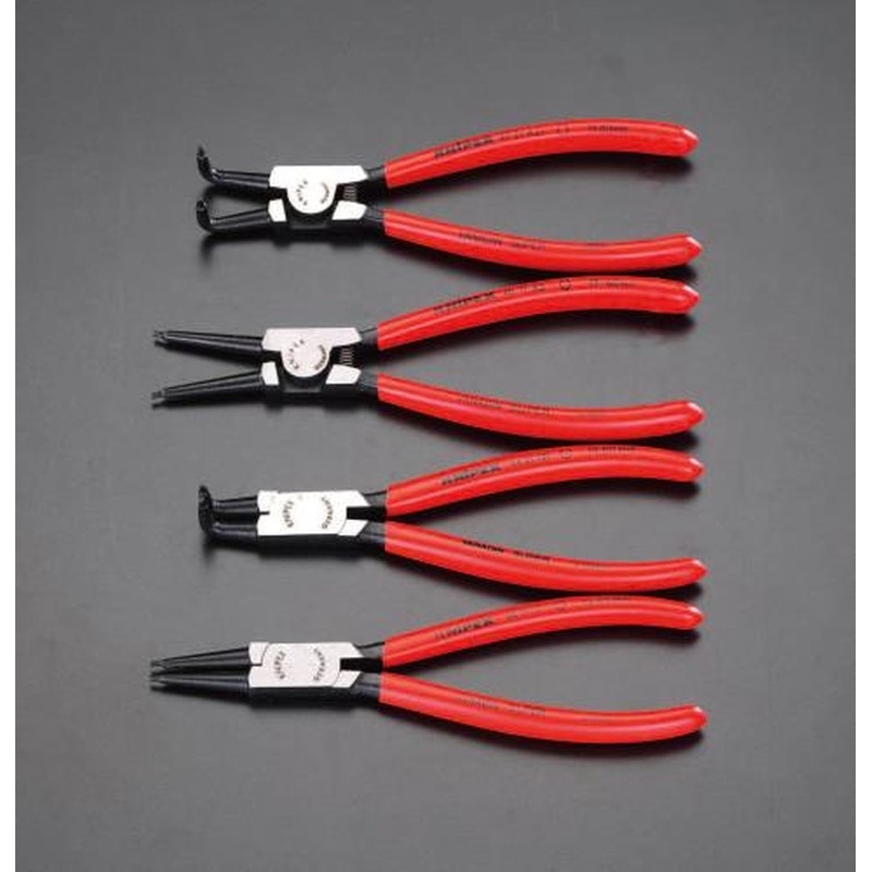 エスコ EA590-10 4本組スナップリングプライヤー 1個（ご注文単位1個）【直送品】