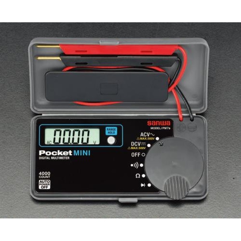 エスコ EA707D-23A ポケットデジタルテスター 1個（ご注文単位1個）【直送品】