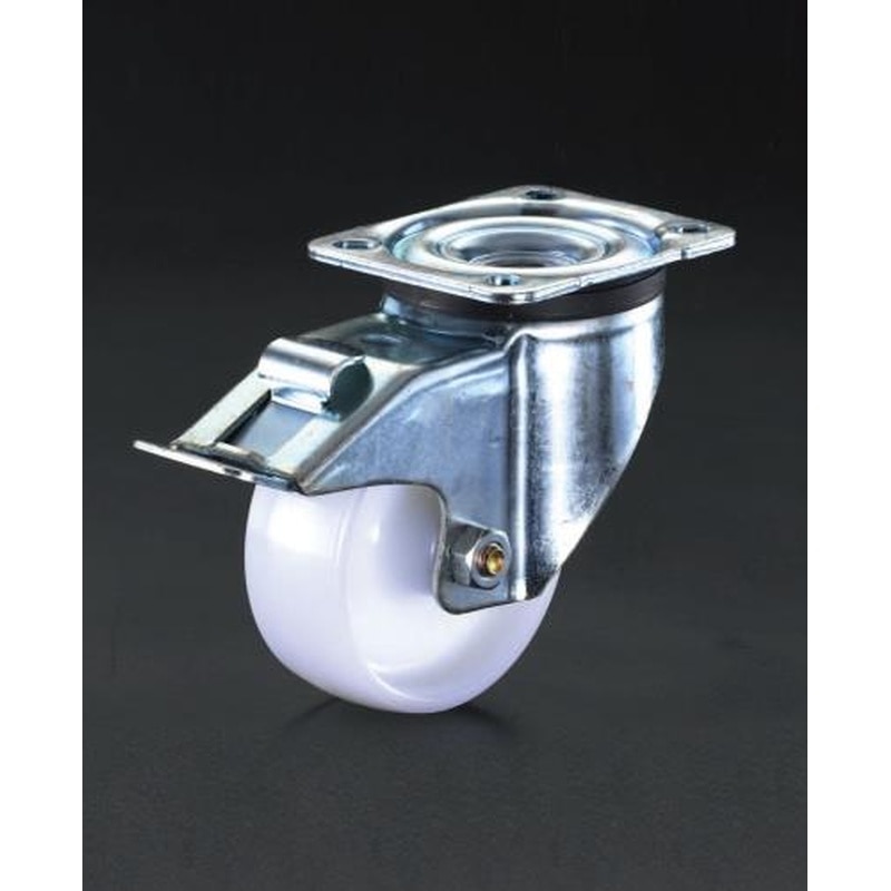 エスコ EA986HM-13 125mmキャスター(自在金具・後輪ブレーキ付) 1個（ご注文単位1個）【直送品】