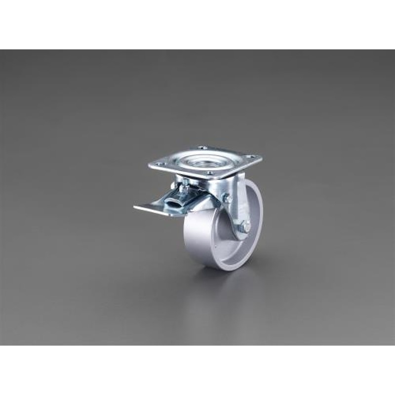 エスコ EA986NA-15 200mmキャスター(自在・前ブレーキ・スティール車輪) 1個（ご注文単位1個）【直送品】