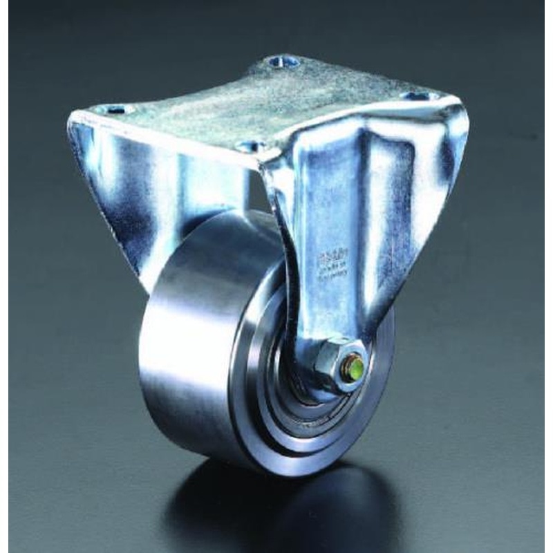 エスコ EA986NM-100 100mmキャスター(固定金具・スティール車輪) 1個（ご注文単位1個）【直送品】