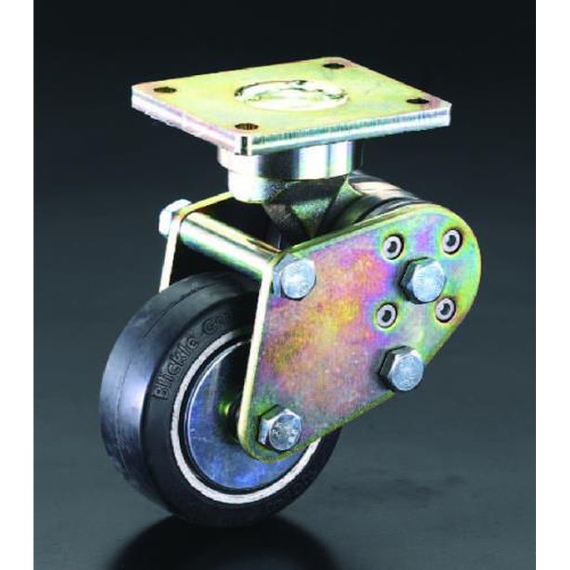 エスコ EA986KZ-1 100mmキャスター(固定金具・スプリング付) 1個(ご注文単位1個)【直送品】