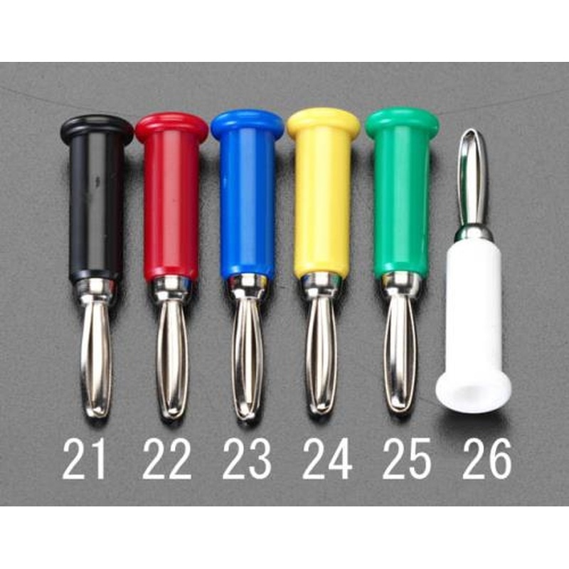 エスコ EA940DP-25 30V/3Aバナナプラグ(緑) 1個（ご注文単位1個）【直送品】