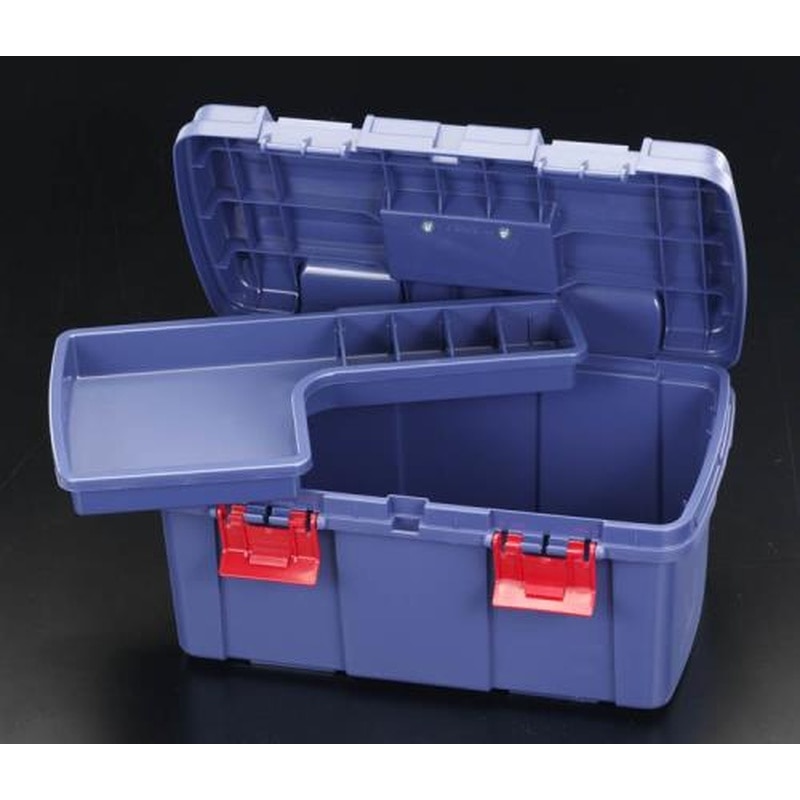 エスコ EA505K-460 460x265x233mm工具箱(中皿付/青) 1個（ご注文単位1個）【直送品】