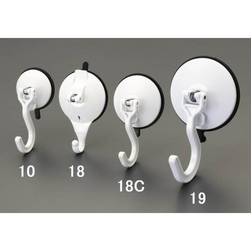 エスコ EA638LA-18C φ58mm吸盤フック 1個（ご注文単位1個）【直送品】