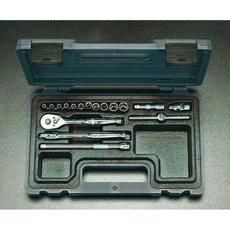 エスコ EA617GD 1/4”DR［17pc]ソケットレンチセット 1個（ご注文単位1個）【直送品】