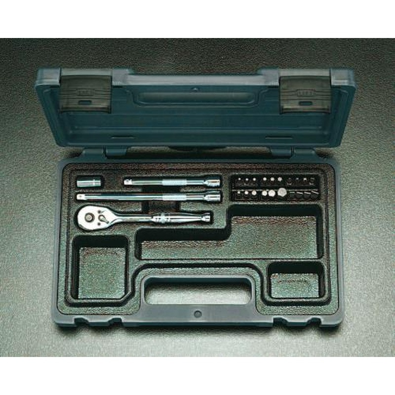 エスコ EA617GG 1/4”DR［24pc]ビットソケットセット 1個（ご注文単位1個）【直送品】