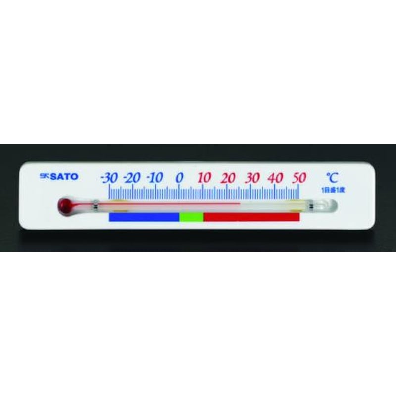 エスコ EA722CB-14 140x26x8mm冷蔵庫用温度計(マグネット付) 1個（ご注文単位1個）【直送品】