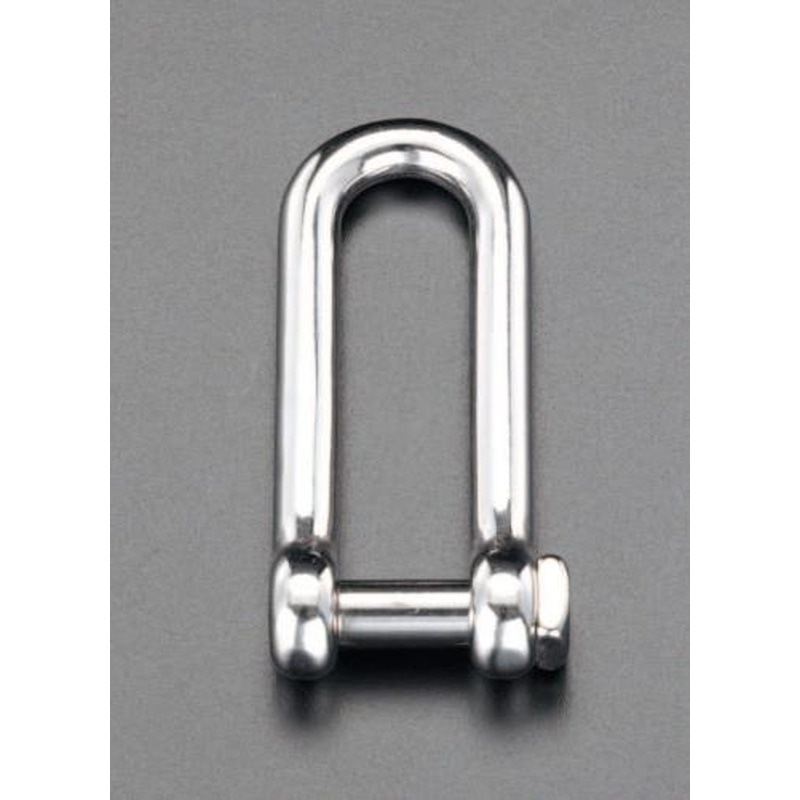 エスコ EA638FB-5 5x40mm/90kgロングシャックル(ステンレス製) 1個（ご注文単位1個）【直送品】