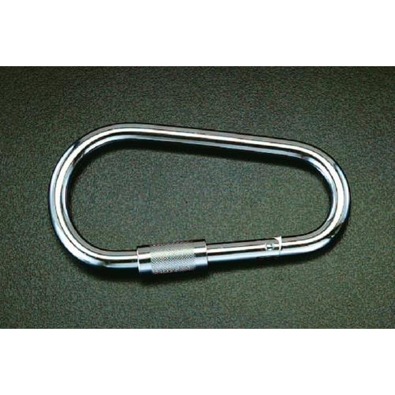 エスコ EA638JF-12 12x169mm安全環付カラビナ(ステンレス製) 1個（ご注文単位1個）【直送品】