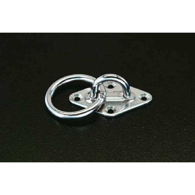 エスコ EA638MB-3 80x50mm/φ45mmパッドアイ丸カン(ステンレス製) 1個（ご注文単位1個）【直送品】