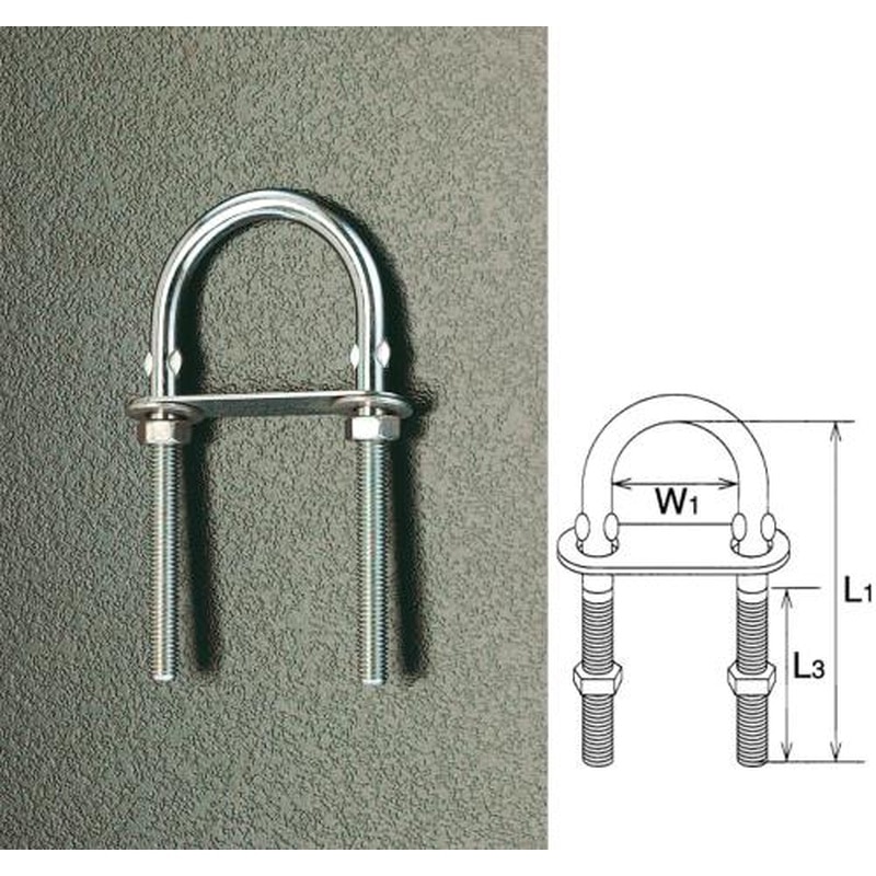エスコ EA638BJ-5 M5x73mmUボルト(ステンレス製) 1個（ご注文単位1個）【直送品】