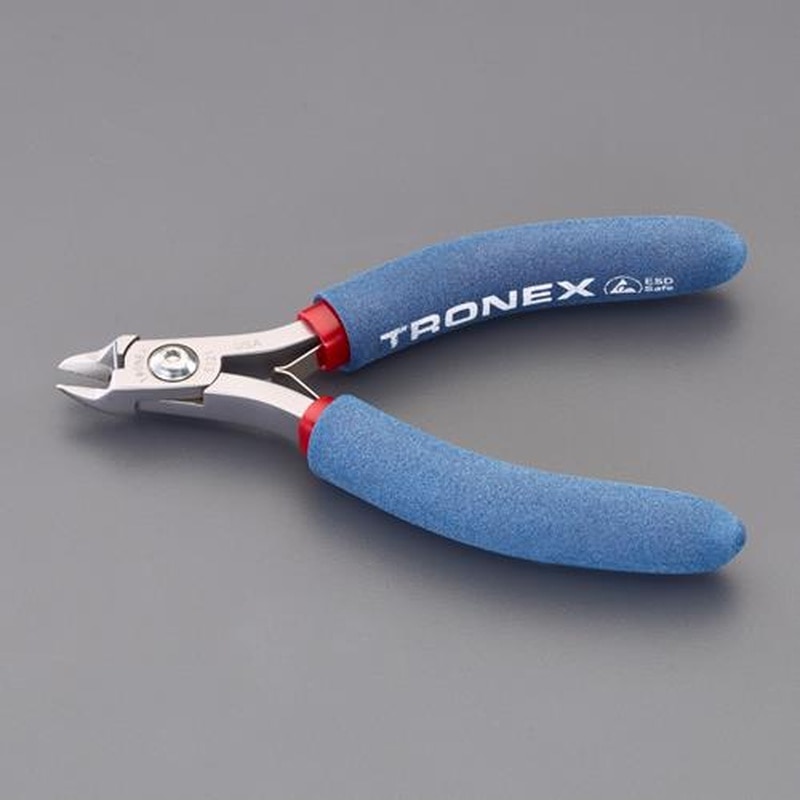 エスコ EA535TC-1 120mm精密用ニッパー(セミフラッシュ/ESD) 1個(ご注文単位1個)【直送品】