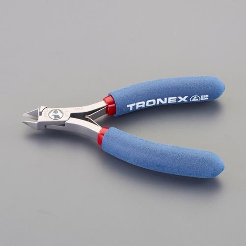 エスコ EA535TD-1 120mm精密用ニッパー(セミフラッシュ/ESD) 1個(ご注文単位1個)【直送品】