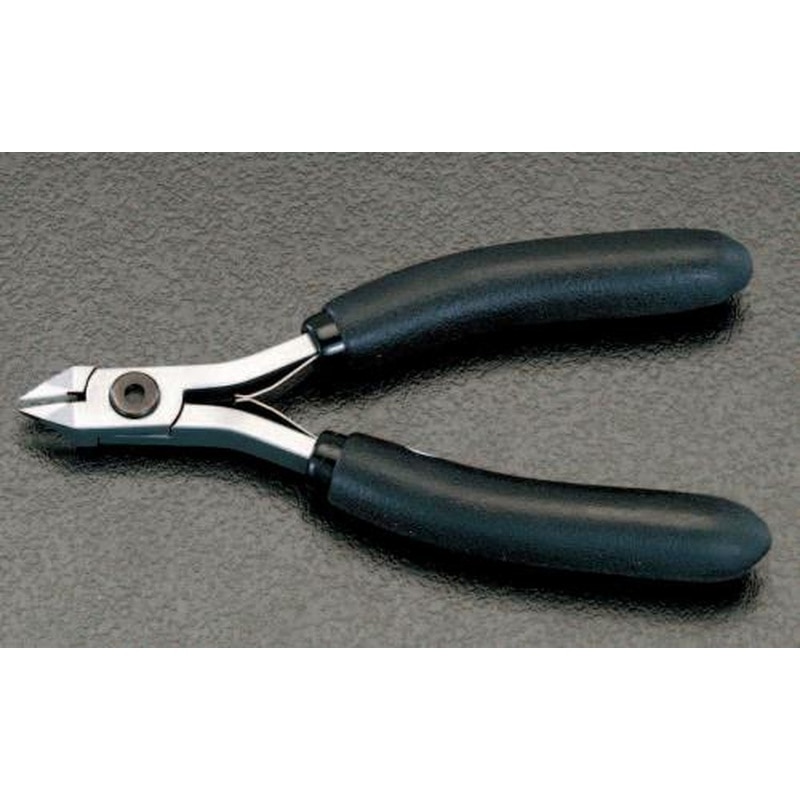 エスコ EA535TH-1 140mm精密用ニッパー(セミフラッシュ/ESD) 1個(ご注文単位1個)【直送品】