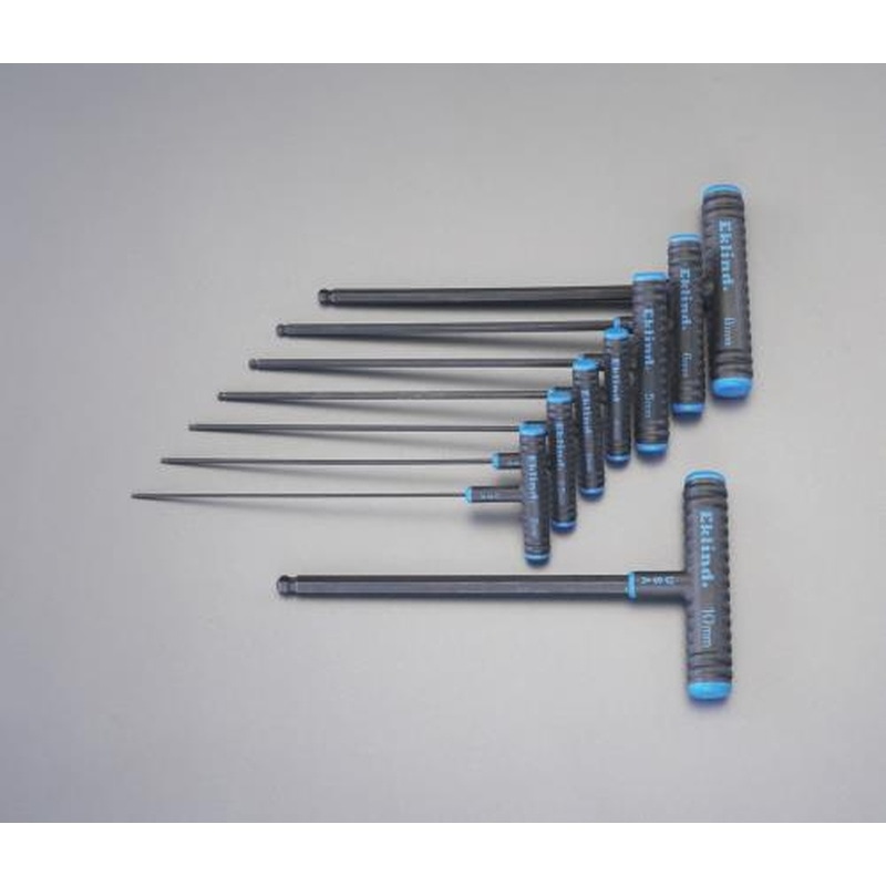 エスコ EA573BR 2-10mm/230mm8本組［BallHexagon]T型レンチ 1個（ご注文単位1個）【直送品】