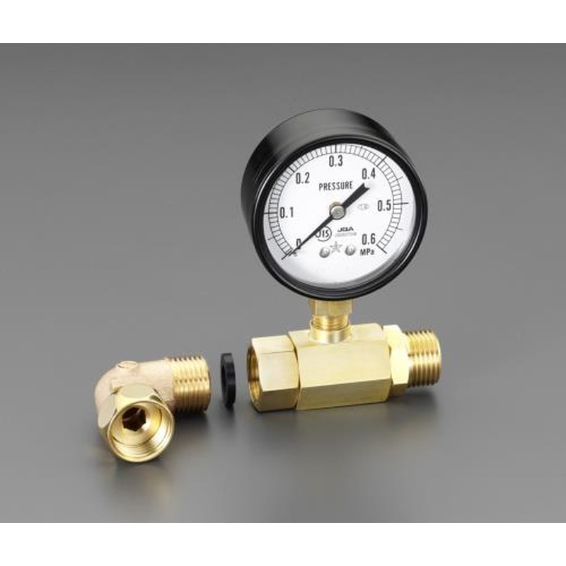 エスコ EA115F-3 G1/2”xG1/2”水圧テストゲージ 1個（ご注文単位1個）【直送品】