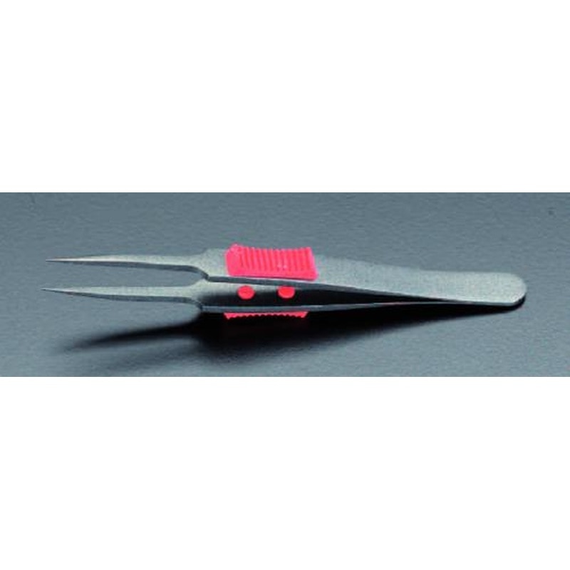 エスコ EA595GE-1 115mmピンセット(ステンレス製/フッ素コート) 1個（ご注文単位1個）【直送品】