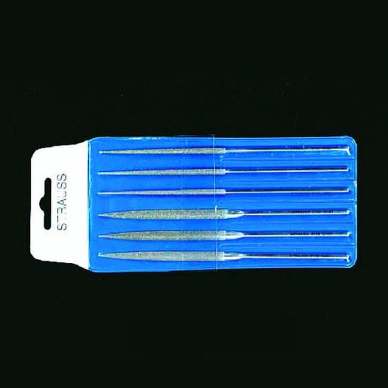 エスコ EA826VJ-10 140mmダイヤモンド鑢(半丸・丸・6本組/粗・中・細) 1個(ご注文単位1個)【直送品】