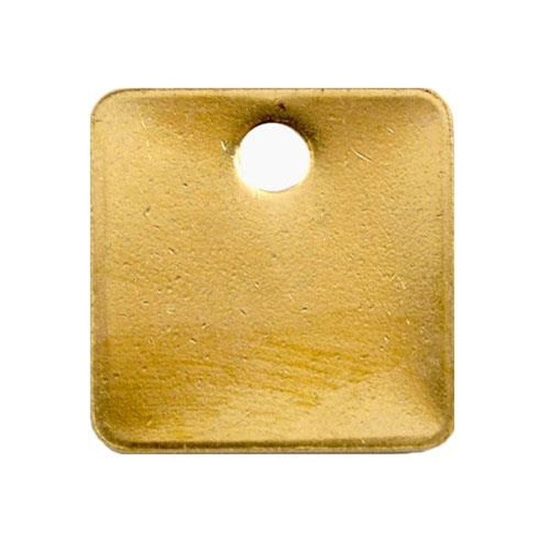 エスコ EA591HC-13 38x38mmタグブランク(真鍮角/10枚) 1個(ご注文単位1個)【直送品】