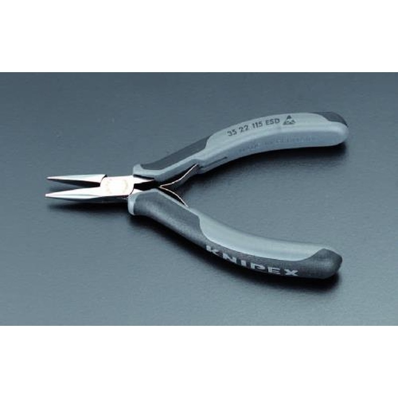エスコ EA537KS-2 115mm精密用プライヤー(ESD/半丸) 1個(ご注文単位1個)【直送品】