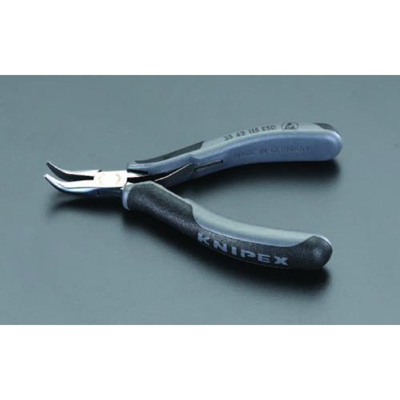 エスコ EA537KS-4 115mm精密用プライヤー(ESD/半丸/ベンド) 1個(ご注文単位1個)【直送品】