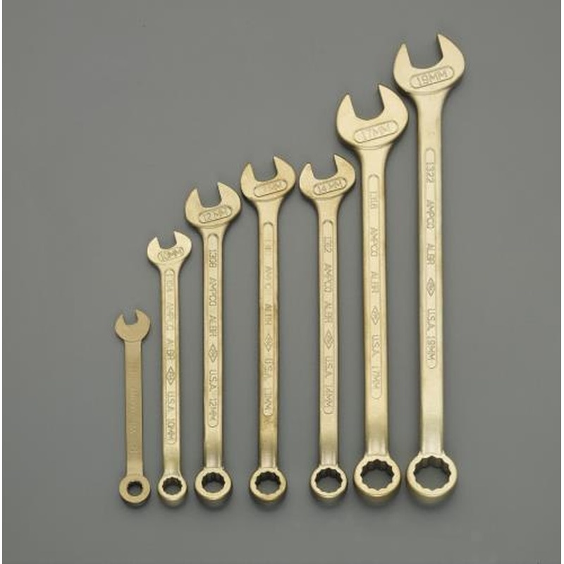 エスコ EA642LC 7丁組片目片口スパナ(メトリック・ノンスパーキング) 1個（ご注文単位1個）【直送品】