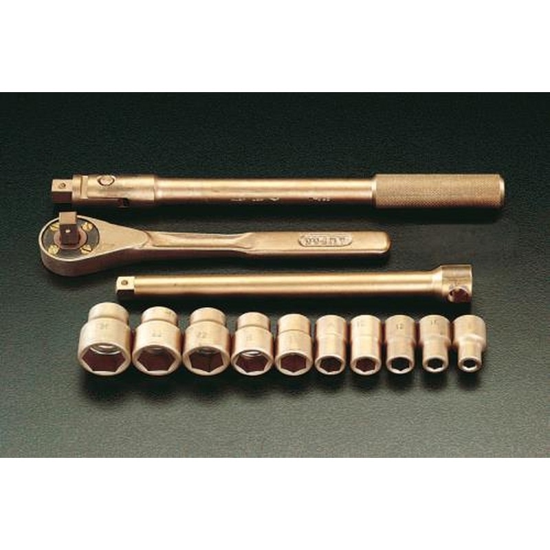 エスコ EA642LM 1/2”sqソケットレンチセット(ノンスパーキング) 1個（ご注文単位1個）【直送品】