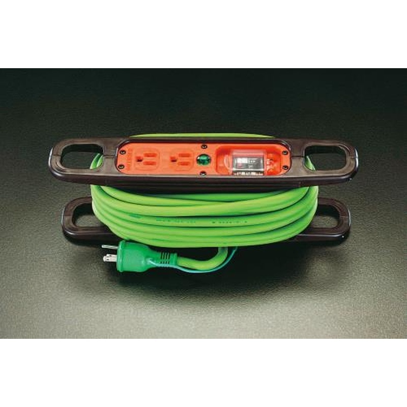 エスコ EA815GV-21 AC125V/15Ax10mコードリール(ア-ス・ブレーカ付) 1個（ご注文単位1個）【直送品】