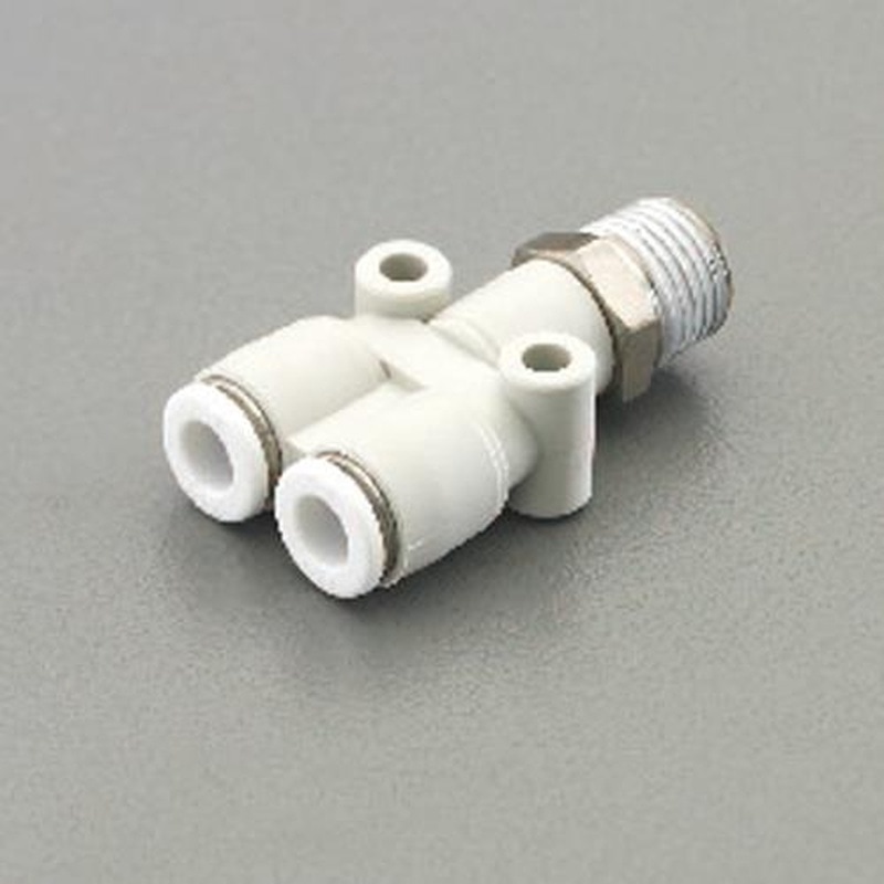 エスコ EA140HA-41 4mmxR1/8”Y型ユニオン(ねじ付) 1個(ご注文単位1個)【直送品】