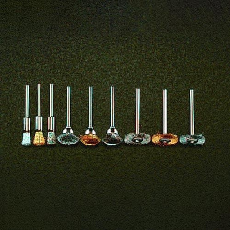 エスコ EA819-9 9本組/3mm軸金属ブラシセット 1個(ご注文単位1個)【直送品】