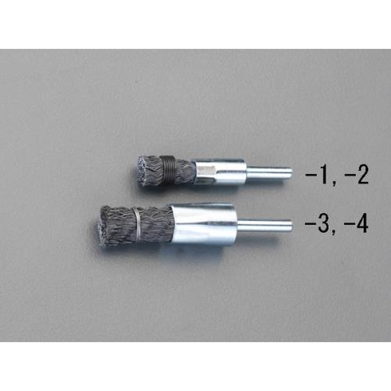 エスコ EA819BT-4 25mm/6.0mm軸軸付ブラシ(エンド型スチール製) 1個（ご注文単位1個）【直送品】