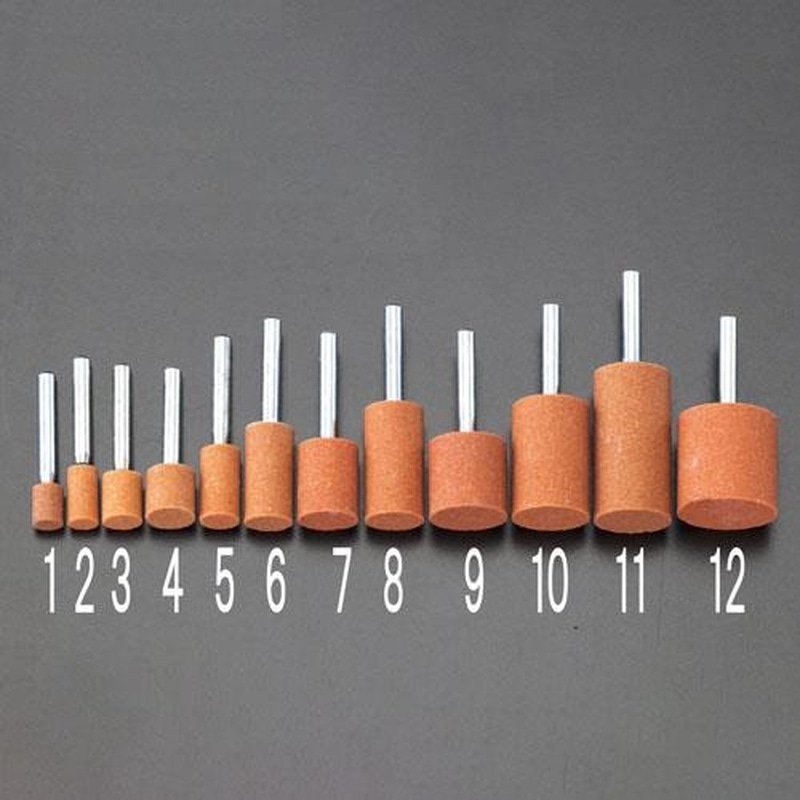 エスコ EA819HA-1 10x13mm/6mm軸軸付砥石(WA橙) 1個（ご注文単位1個）【直送品】