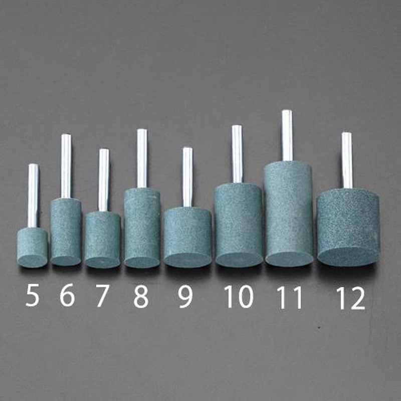 エスコ EA819HB-10 25x38mm/6mm軸軸付砥石(GC緑) 1個（ご注文単位1個）【直送品】