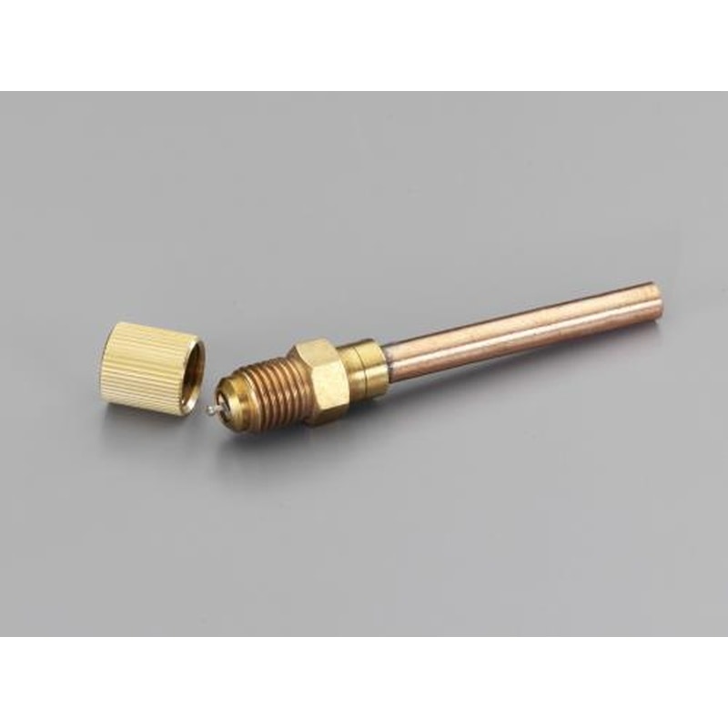 エスコ EA402GB-2 1/4”アクセスバルブ(銅管付/1本) 1個（ご注文単位1個）【直送品】