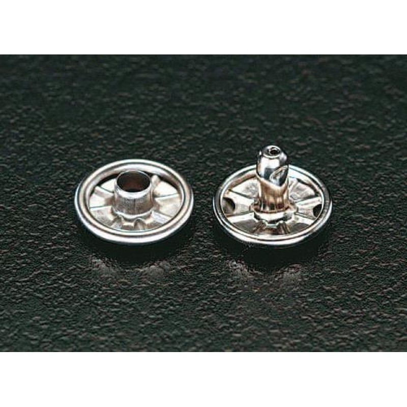 エスコ EA576MV-1 9mmカシメピン(鉄ニッケルメッキ/100組) 1個(ご注文単位1個)【直送品】
