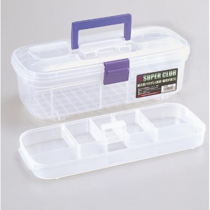 エスコ EA505AB-11 347x167x119mm工具箱(中皿付/クリアー) 1個（ご注文単位1個）【直送品】