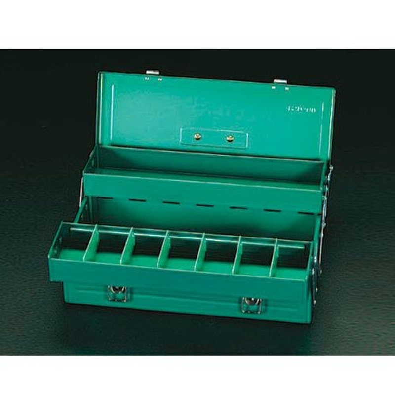 エスコ EA504AA-41 410x200x150mm工具箱(スチール製) 1個(ご注文単位1個)【直送品】