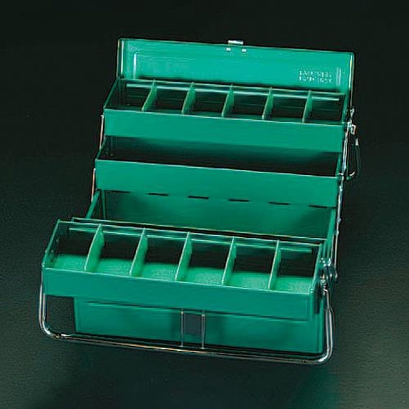 エスコ EA504AB-47 470x200x230mm工具箱(スチール製) 1個(ご注文単位1個)【直送品】