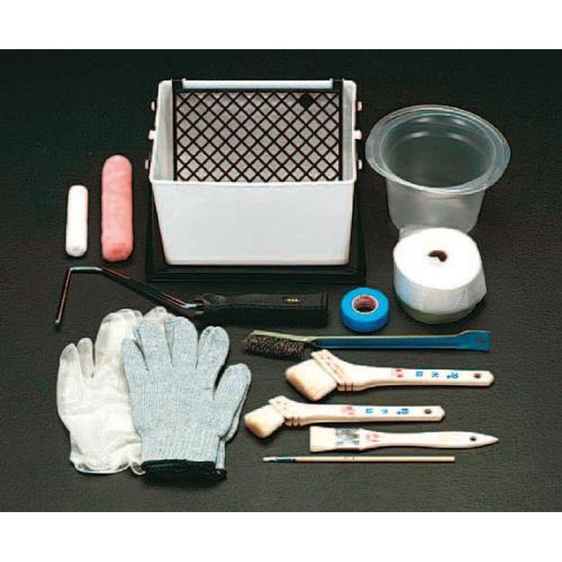 エスコ EA109N-100 塗装用具セット 1個（ご注文単位1個）【直送品】