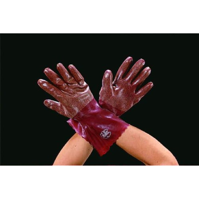 エスコ EA354DD-1[L/300mm]手袋(天然ゴム・綿メリヤス裏) 1個（ご注文単位1個）【直送品】