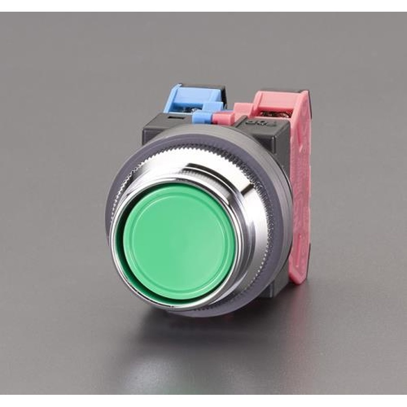 エスコ EA940D-22 1a-1b/30mm押しボタンスイッチ(突型フルガード/緑) 1個（ご注文単位1個）【直送品】