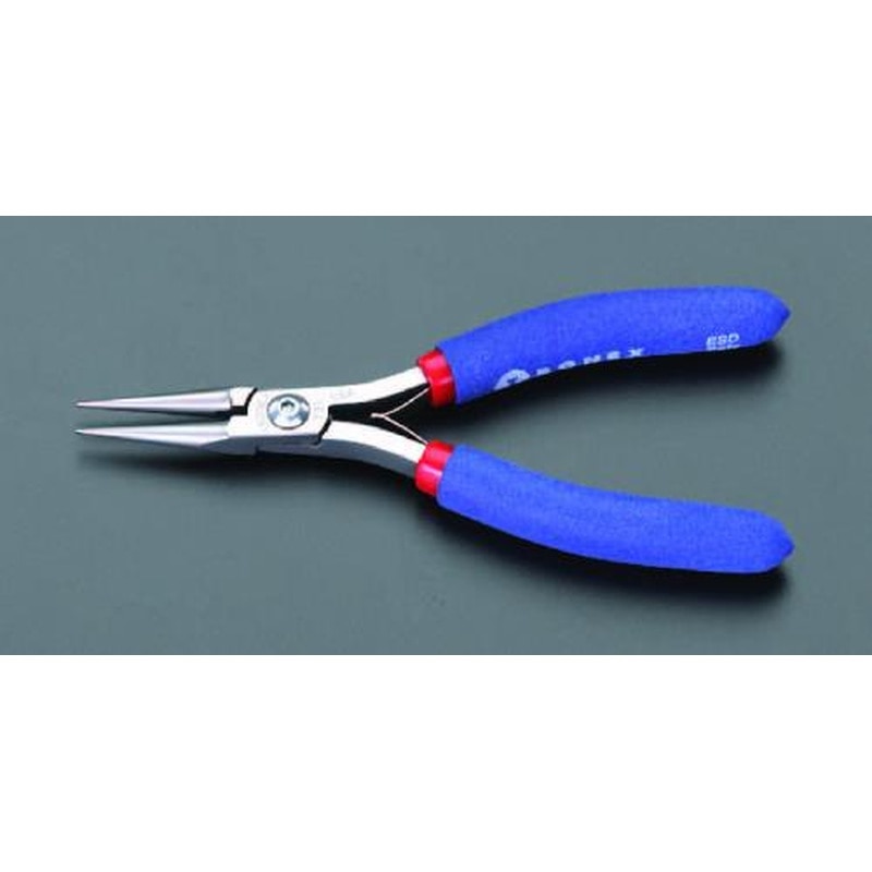 エスコ EA537T-1 140mm精密用プライヤー(ESD/丸/バネ付) 1個(ご注文単位1個)【直送品】